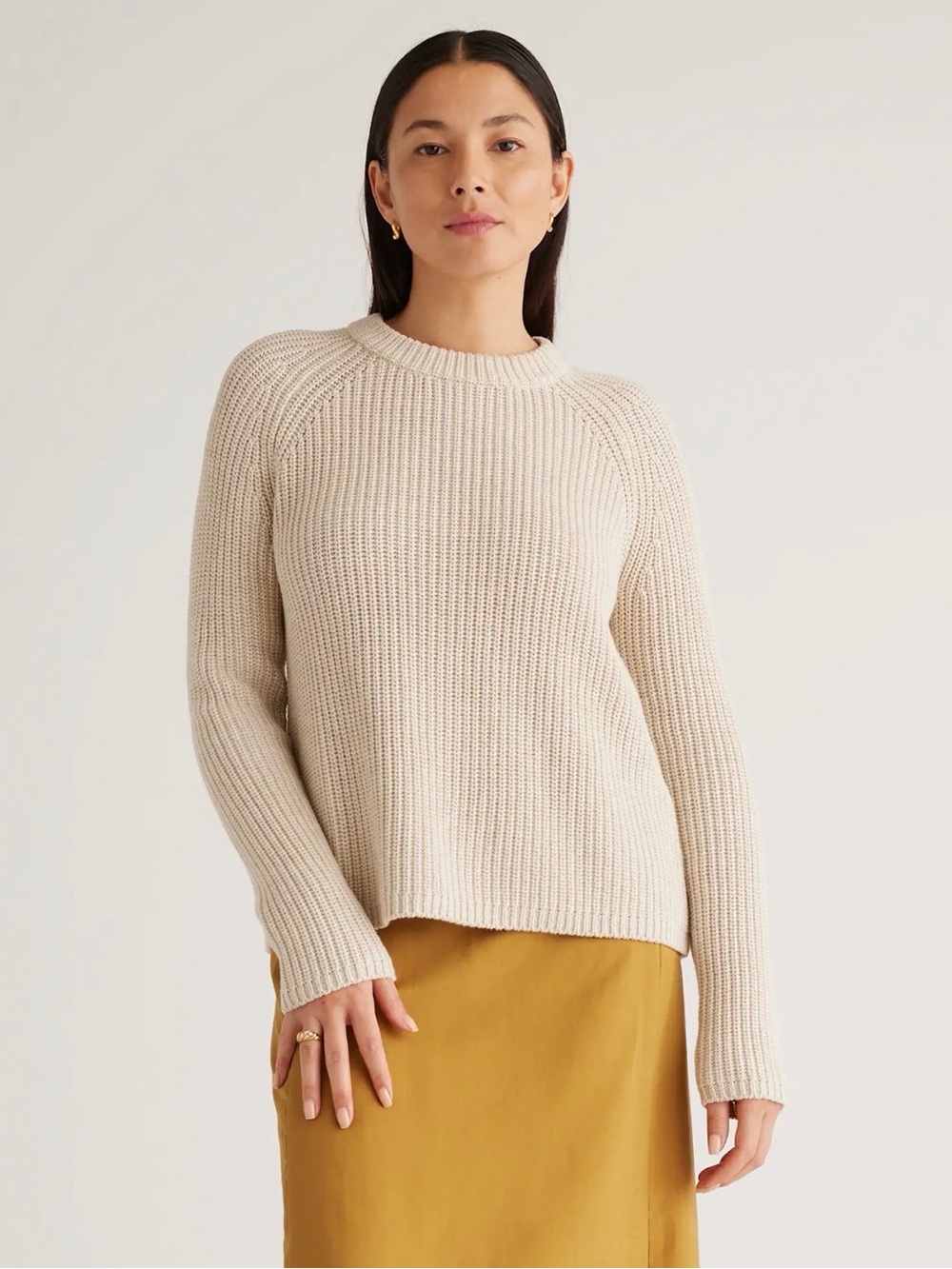 Quince 100% Organic Cotton Fisherman Crew Sweater XL